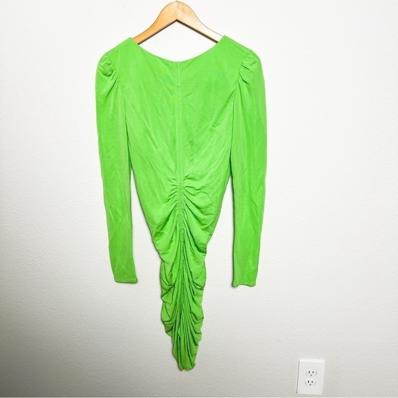 Givenchy Evening Ruched Crepe Dress in Jersey Green Gathered hidden zipper sz 40 - Picture 3 of 14